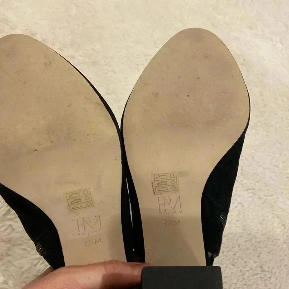 Pelle Moda Black Suede Booties - Picture 6 of 7
